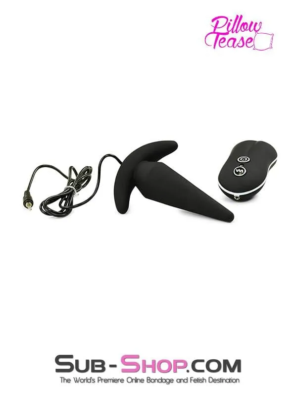 1482M      Silicone Anal Mini Rocket Vibrating Butt Plug, Black