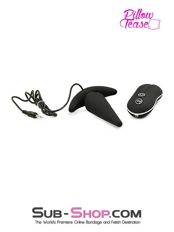1482M      Silicone Anal Mini Rocket Vibrating Butt Plug, Black