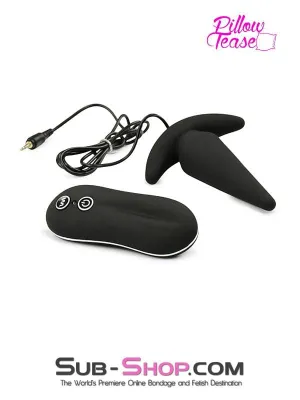 1482M      Silicone Anal Mini Rocket Vibrating Butt Plug, Black