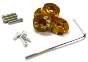57804A 1/10 Scale RC M12 12mm Alloy Wheel Locking Hubs Adapter Nut Yellow 4mm