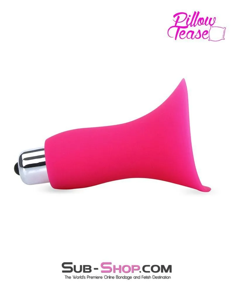 7081S-SIS      Vibrating Pink Sissy Silicone Breast Suction Cup with Nipple Stimulators Inside, Single