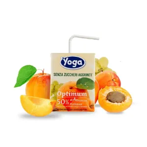 8x Yoga Optimum Brik Albicocca senza zuccheri aggiunti Aprikosenfruchtsaft ohne Zuckerzusatz 3x200ml