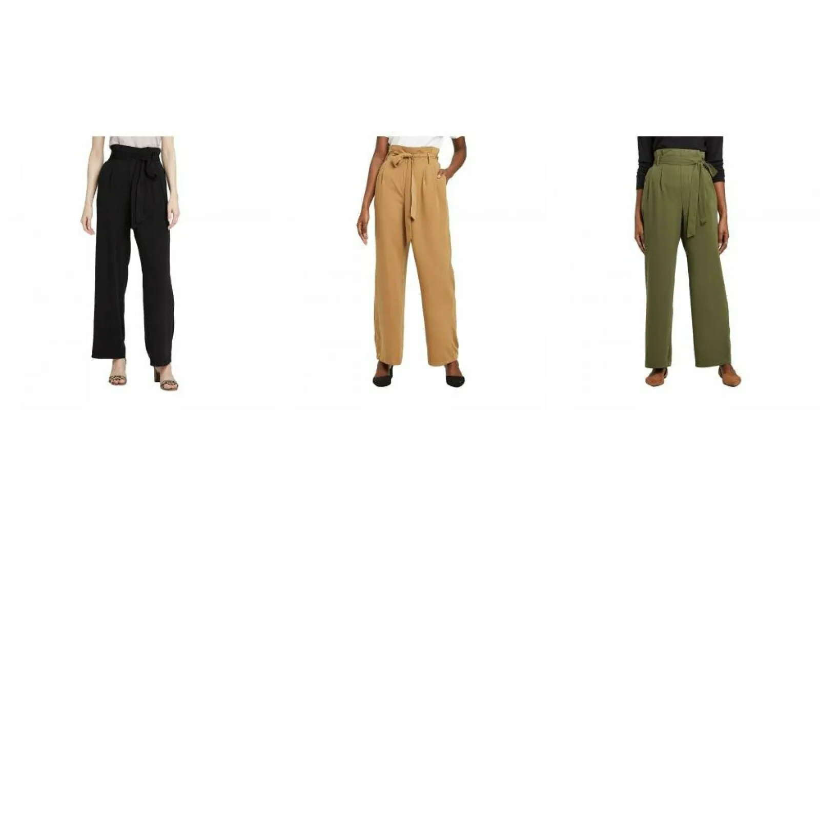 A New Day Women's High Rise Ankle Length Paperbag Pants