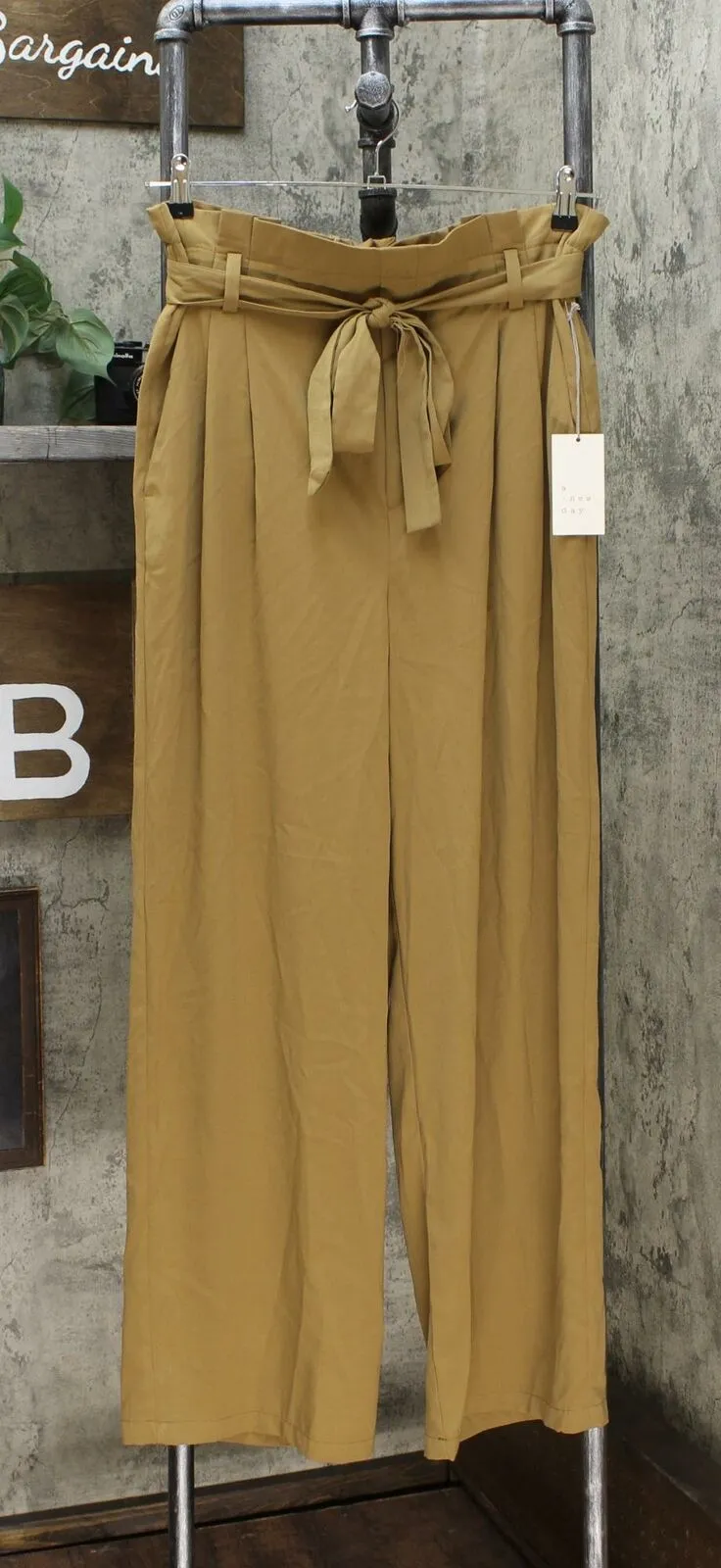 A New Day Women's High Rise Ankle Length Paperbag Pants