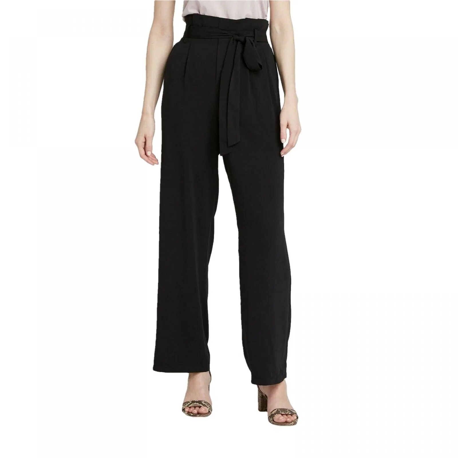A New Day Women's High Rise Ankle Length Paperbag Pants