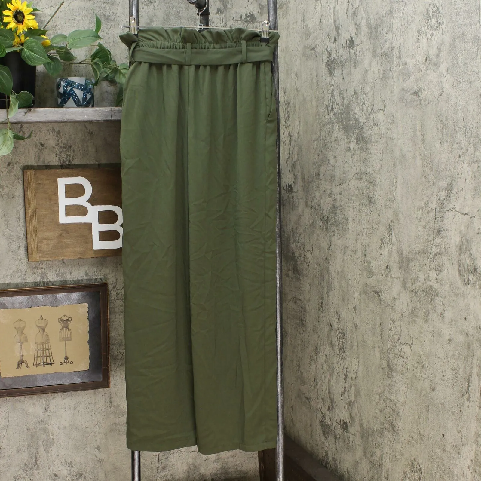 A New Day Women's High Rise Ankle Length Paperbag Pants