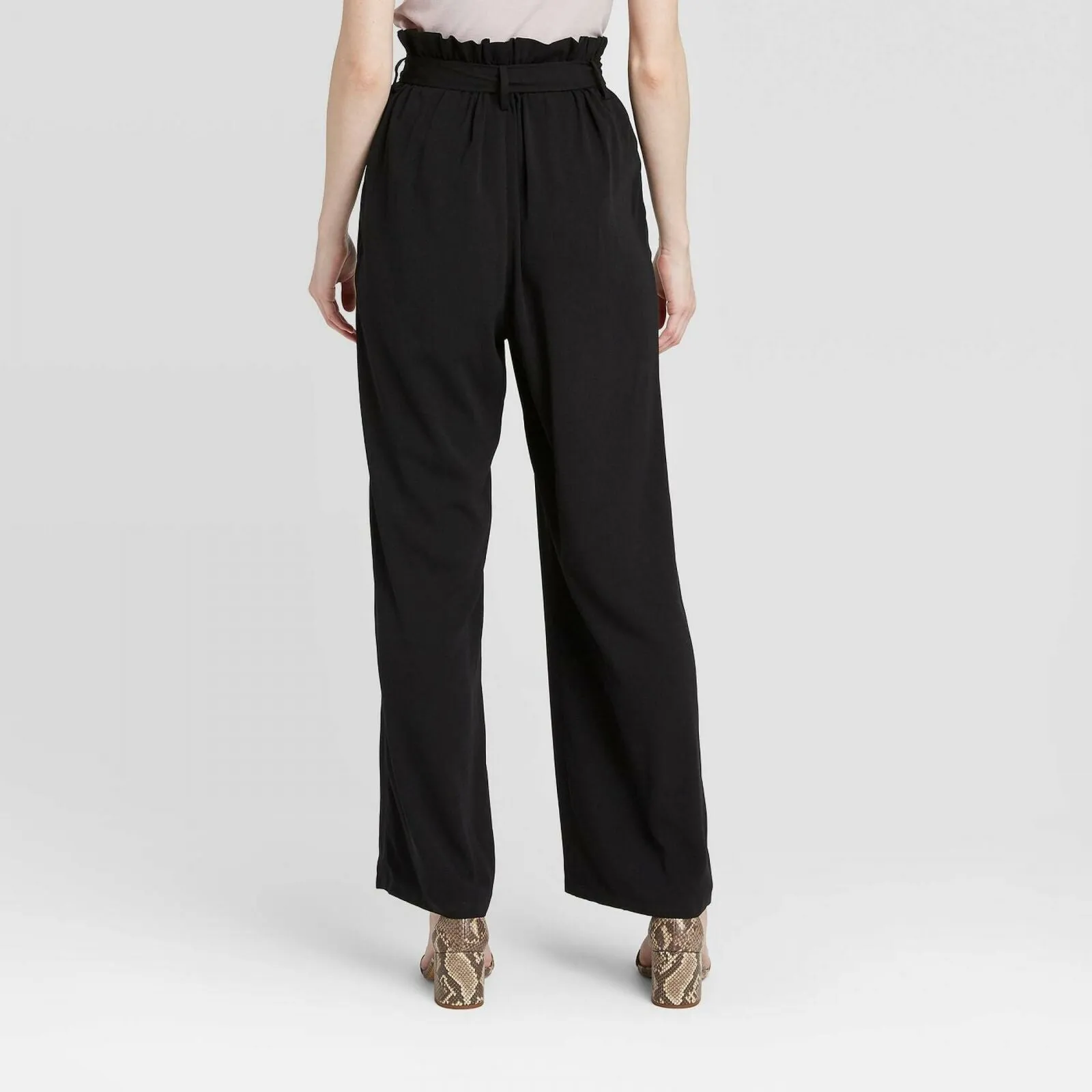 A New Day Women's High Rise Ankle Length Paperbag Pants