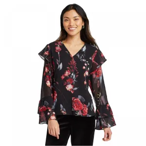 A New Day Women's Long-Sleeve Romantic Ruffle Blouse