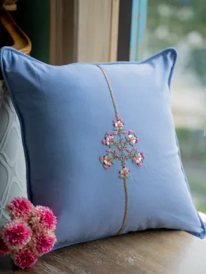 Aarti Sethia Studio  I   breezy-blue-cushion-cover-cotton