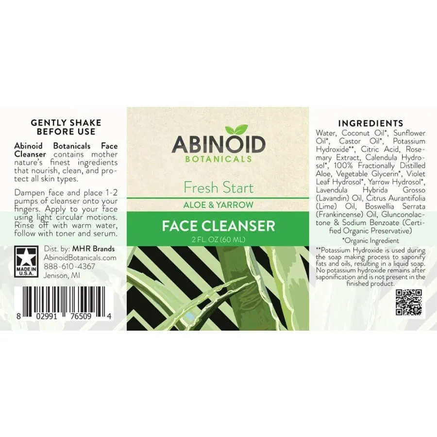 Abinoid | Fresh Start Face Cleanser w Aloe & Yarrow (2oz)