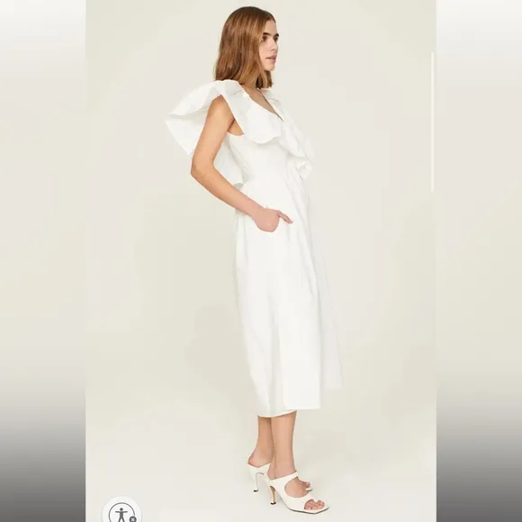 Adam Lippes x RTR Eyelet Ruffle Dress