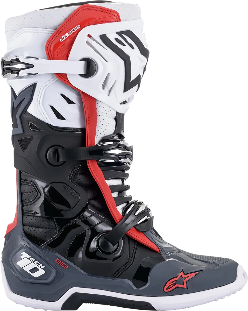 ALPINESTARS(MX) Tech 10 Supervented Boots - Black/White/Gray/Red