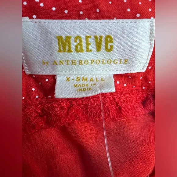 Anthropologie Maeve NEW Twist-Front Tangerine Orange Linen Mini Dress NWT XS