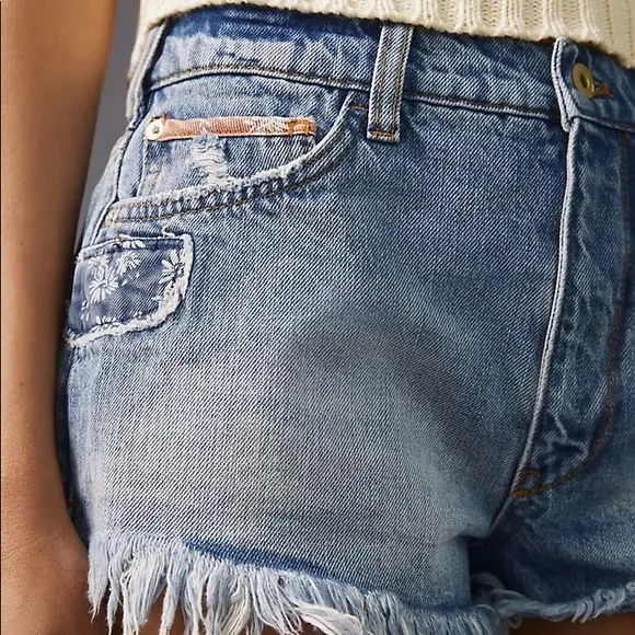 Anthropologie Pilcro Indigo Little Shortie Shorts