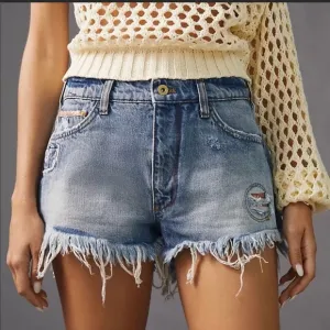 Anthropologie Pilcro Indigo Little Shortie Shorts