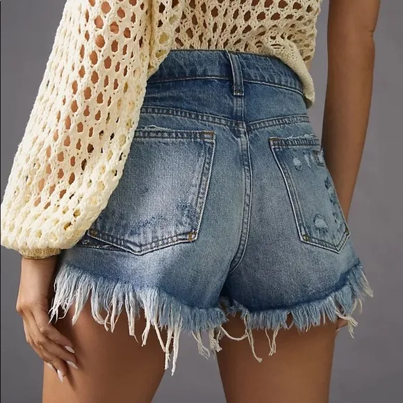 Anthropologie Pilcro Indigo Little Shortie Shorts