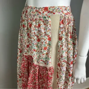 Anthropologie Ranna Gill skirt XS maxi prairie boho crochet floral western