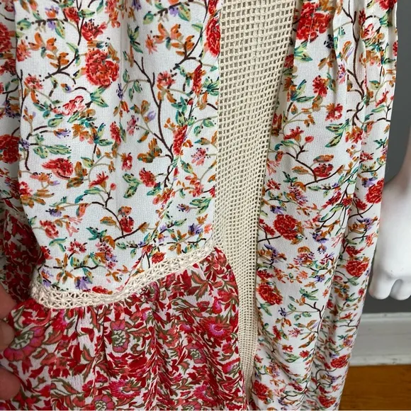Anthropologie Ranna Gill skirt XS maxi prairie boho crochet floral western
