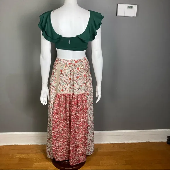 Anthropologie Ranna Gill skirt XS maxi prairie boho crochet floral western