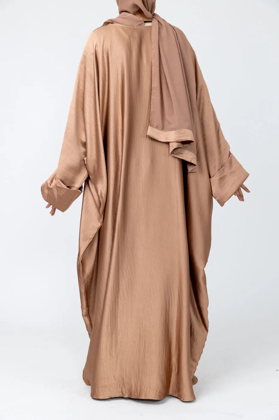 Aria closed batwing abaya - Gold