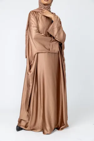 Aria closed batwing abaya - Gold