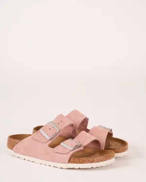 arizona soft footbed sandal - pink clay suede
