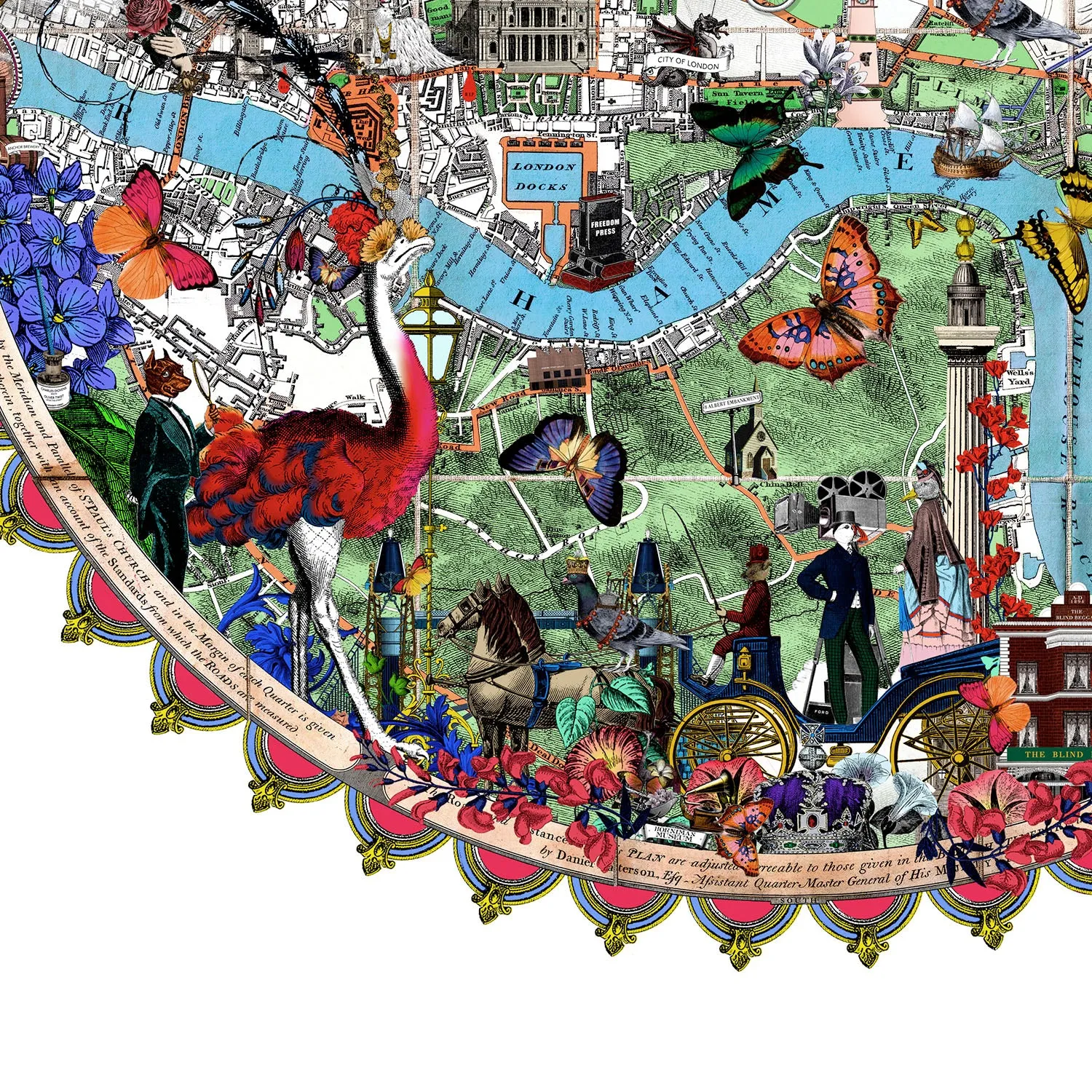 Austur Elephant London - Art Print