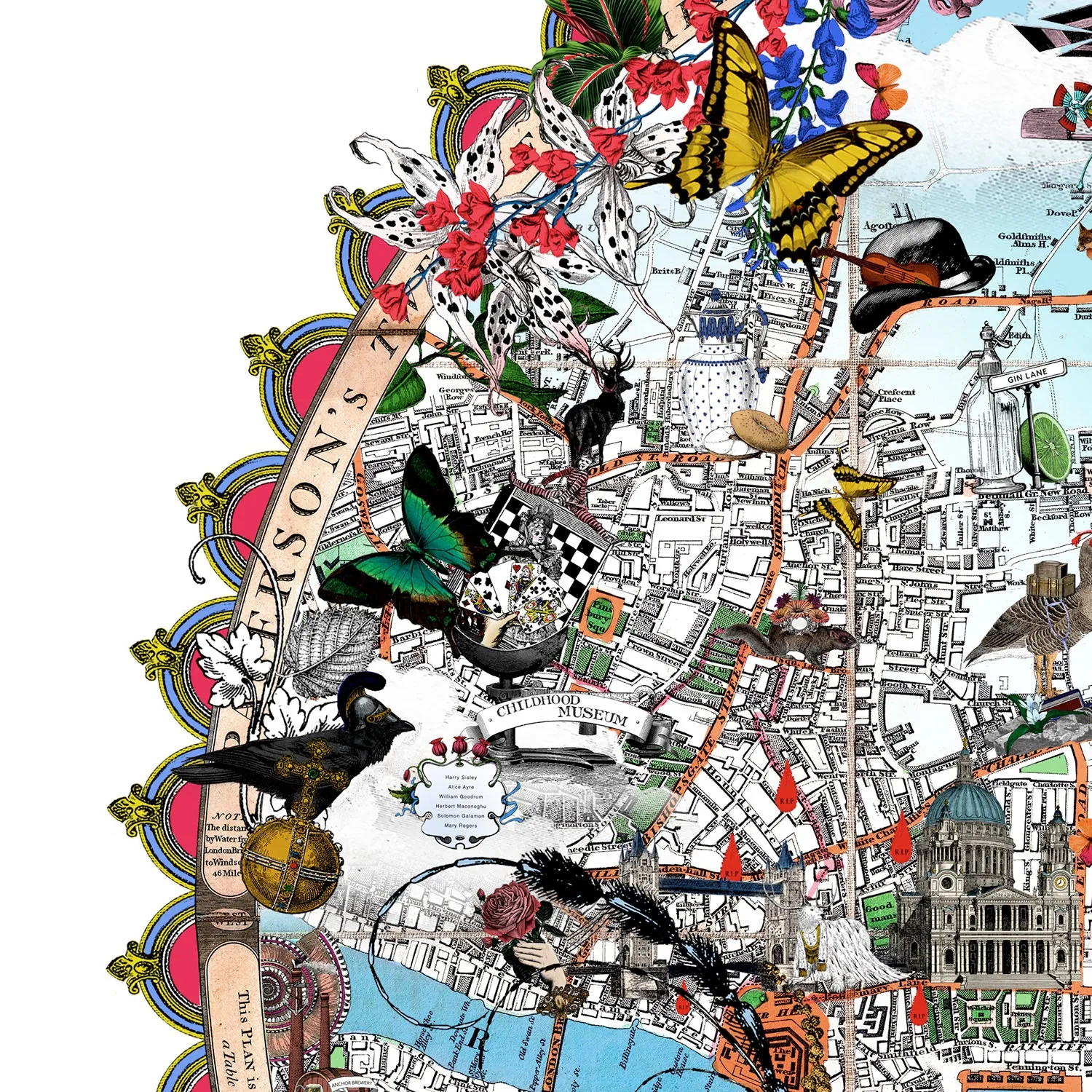 Austur Elephant London - Art Print