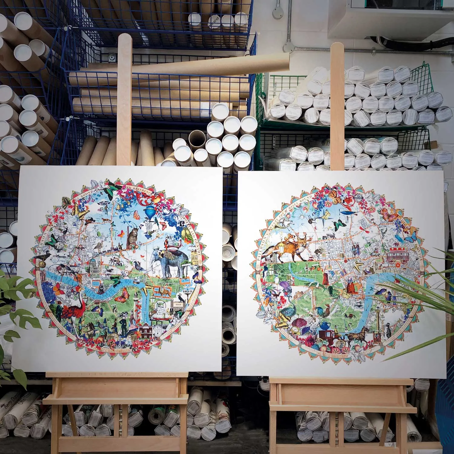 Austur Elephant London - Art Print