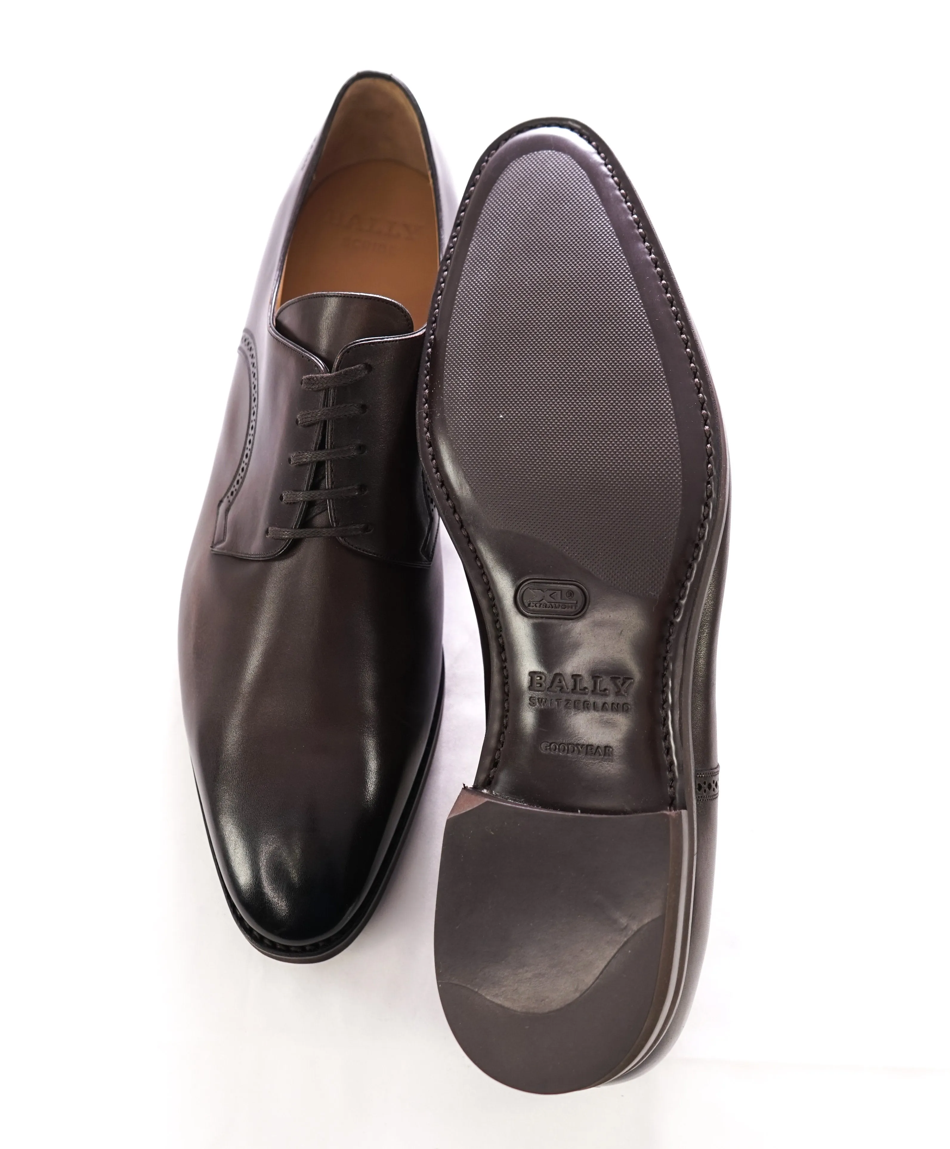 BALLY - “SCRIBE” "Scrivani" Goodyear Welt Brown Hand Made Oxfords  - 12 US
