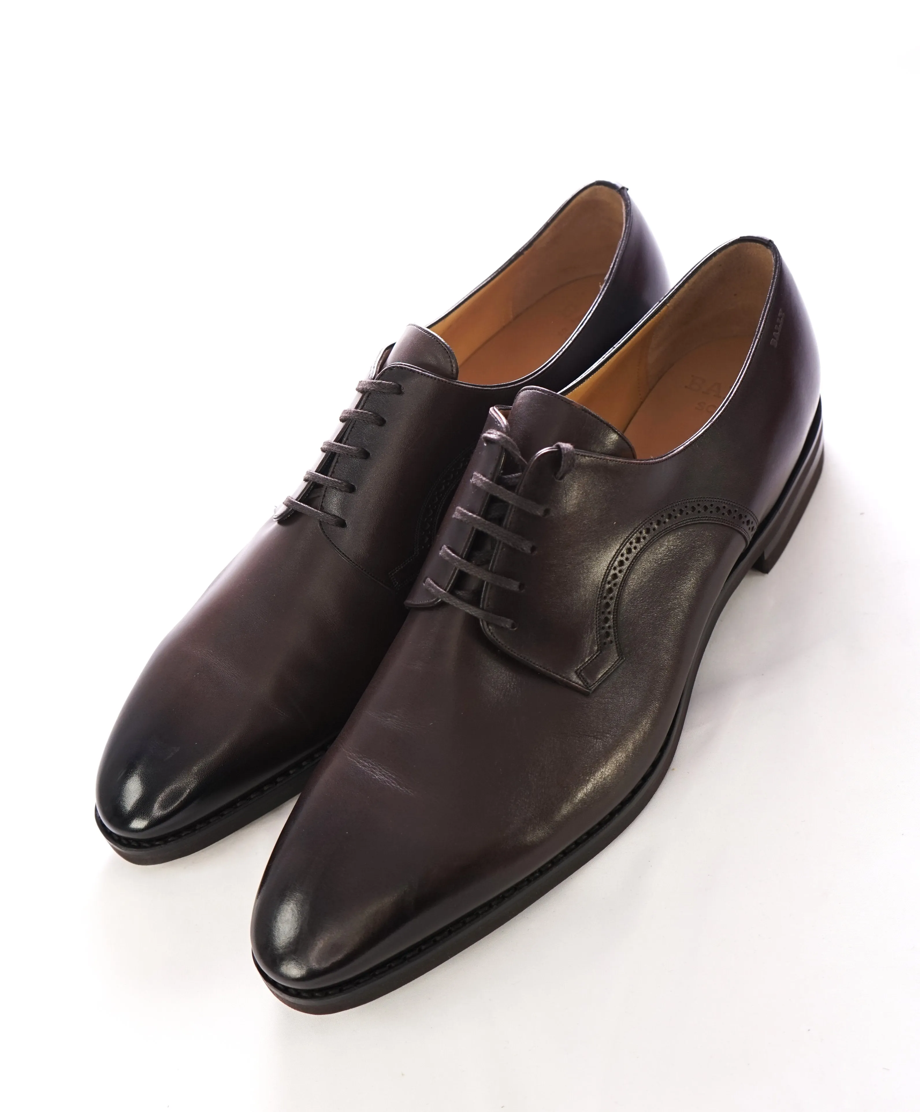BALLY - “SCRIBE” "Scrivani" Goodyear Welt Brown Hand Made Oxfords  - 12 US