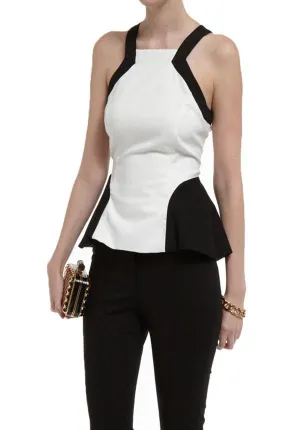Bardot Colorblock Peplum Top