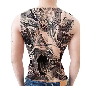 Black and White Fire Dragons - temporary waterproof and durable