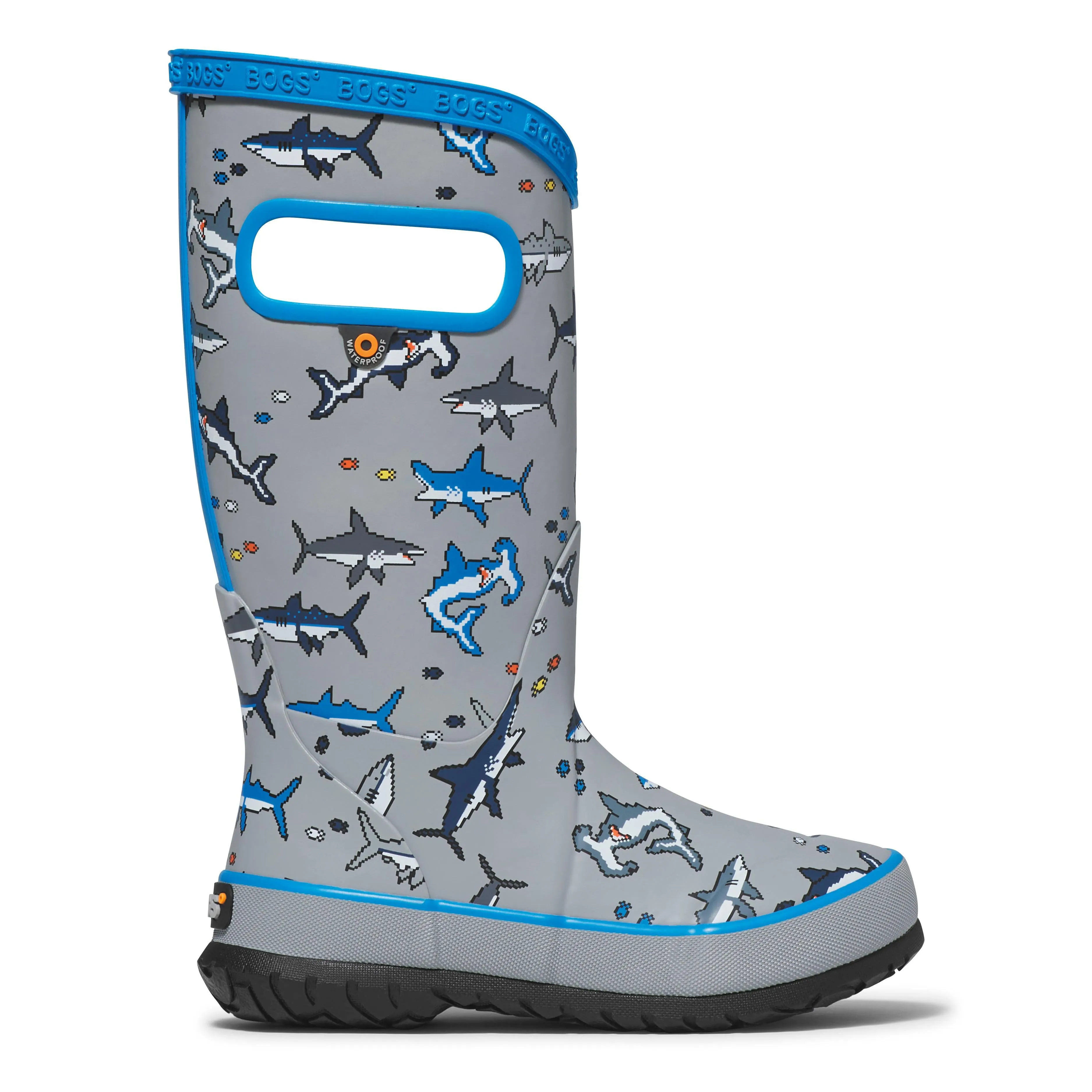 Bogs Rainboot - Pixel Shark Grey