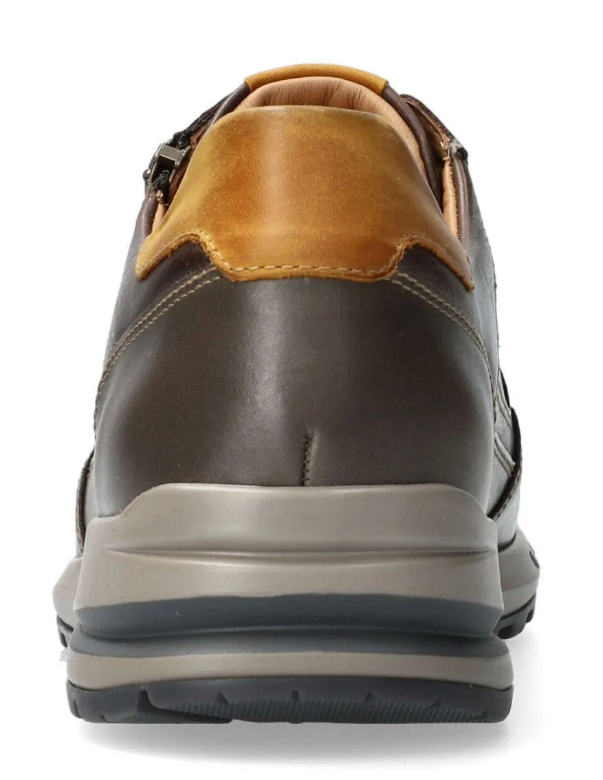 'Bradley' men's lace-up sneaker - brown mix