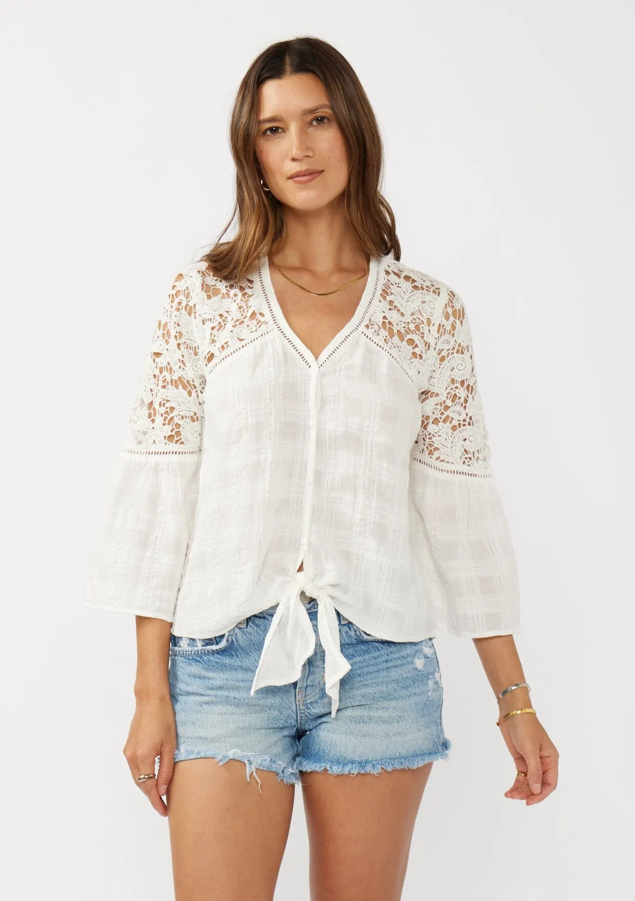 Breezy Bay Tie Front Top