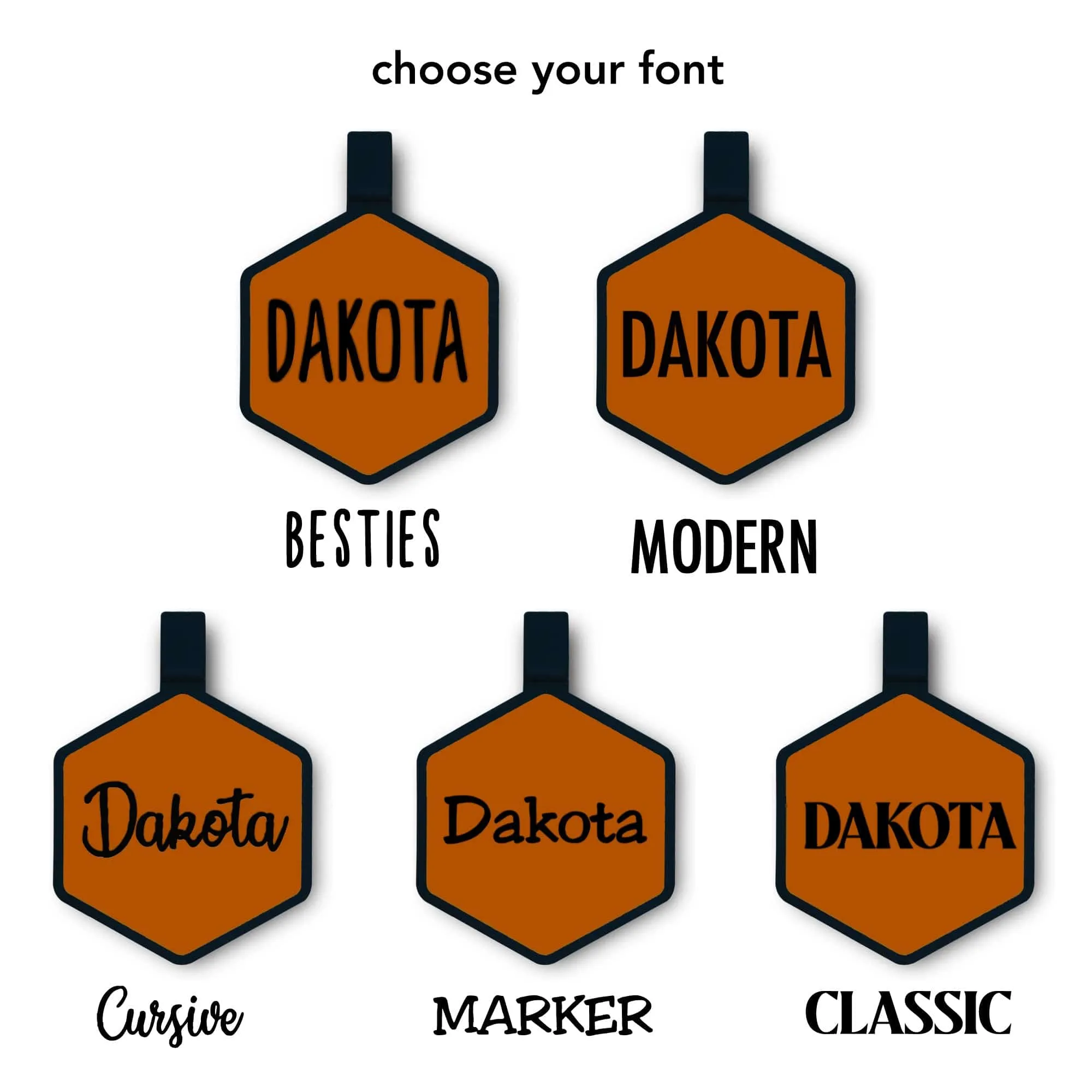 Camel Brown Silicone ID Tag