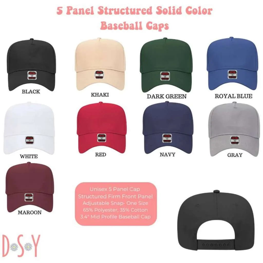 Cherry Bow embroidered 5 Panel Baseball Hat