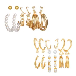 Combo of 15 Pair Hoop and Stud Earrings