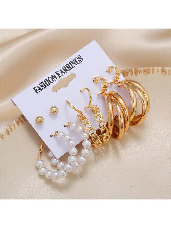 Combo of 15 Pair Hoop and Stud Earrings