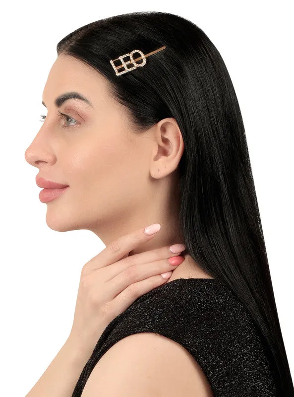 Combo Of 2 Leo Golden Silver Hairclip