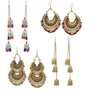 Combo of 4 Classic Layered Beads Jhumki