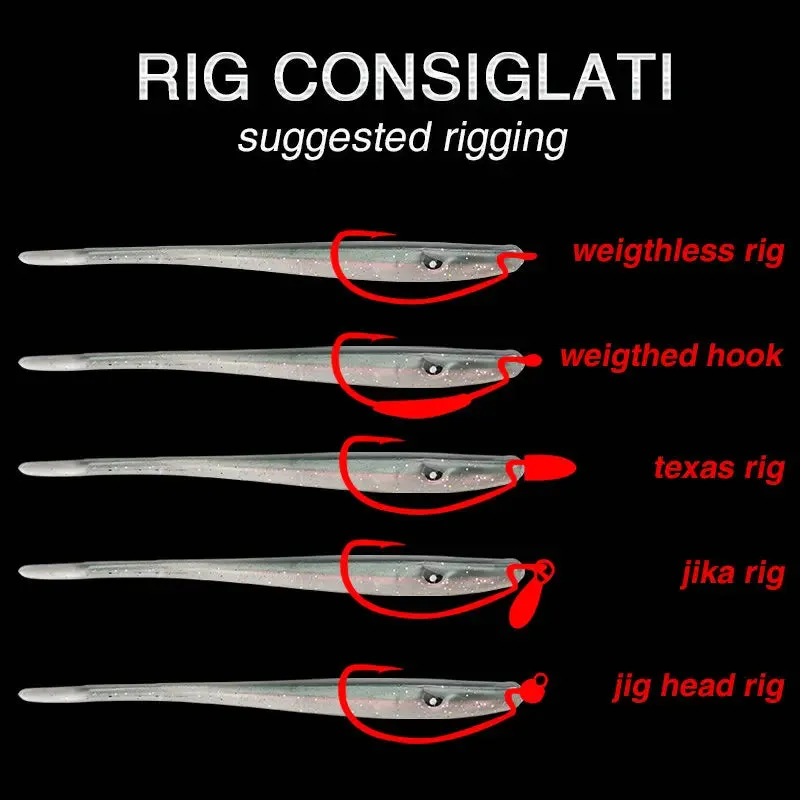 Crazy Slug 130mm 6pcs/bag Soft Fishing Lure Artificial Bait Silicone Worm Shad