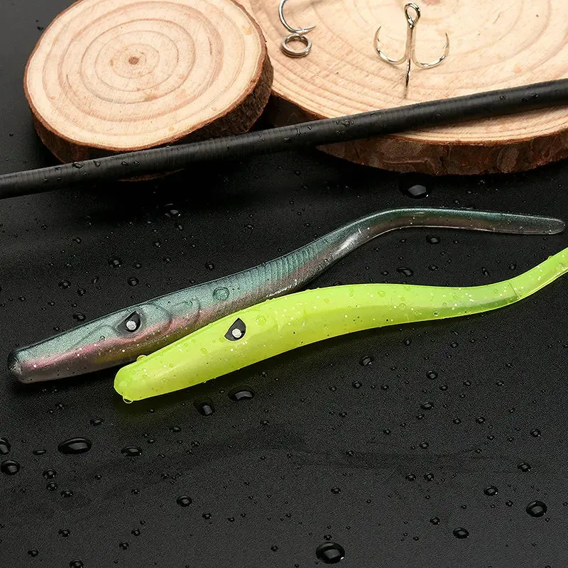 Crazy Slug 130mm 6pcs/bag Soft Fishing Lure Artificial Bait Silicone Worm Shad