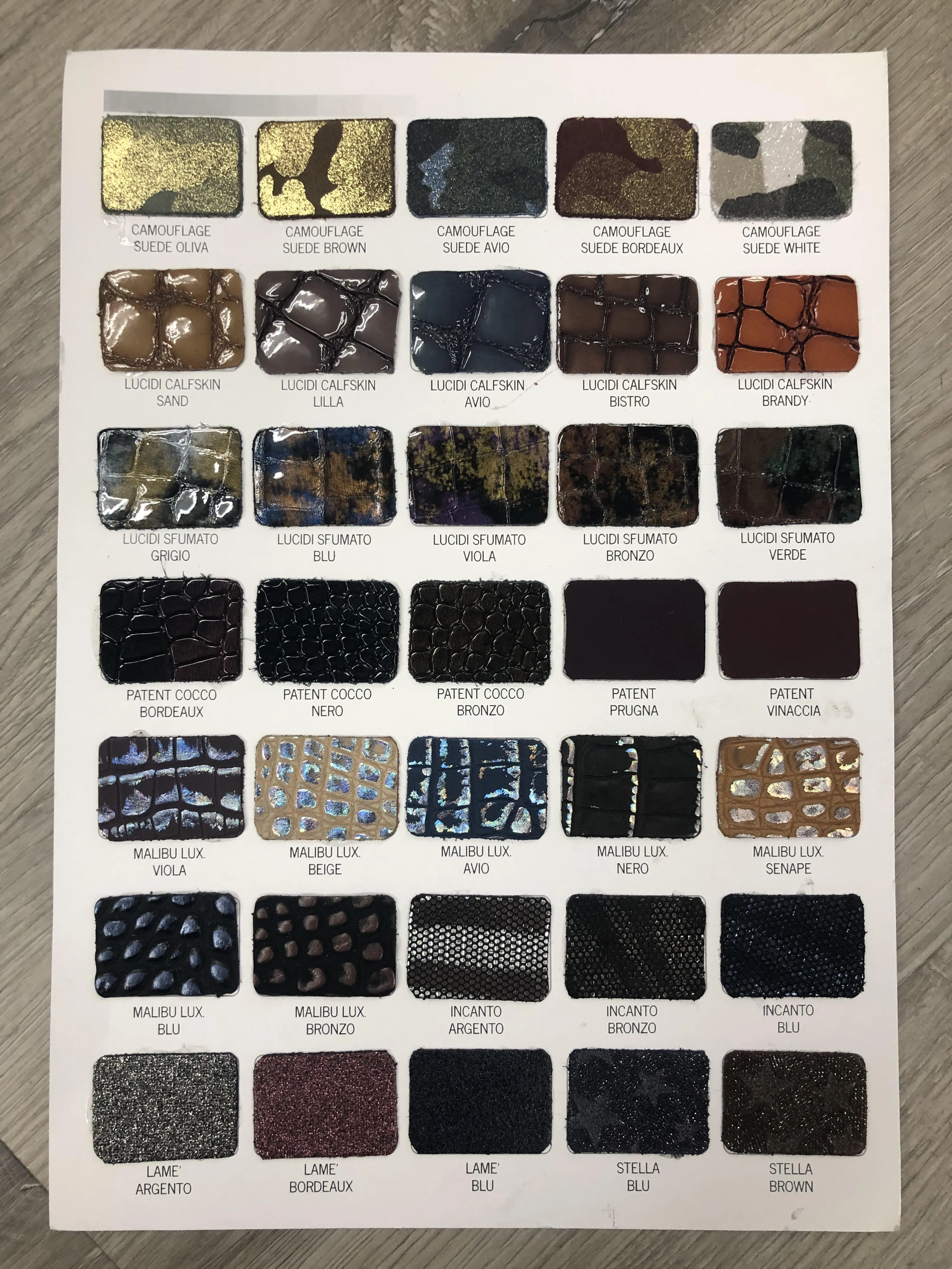 Deniro Swatches