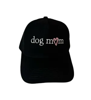 Dog Mom Hat with Pink Rhinestones