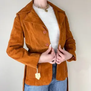 Dorby Casuals New York Vintage Orange‎ suede leather jacket