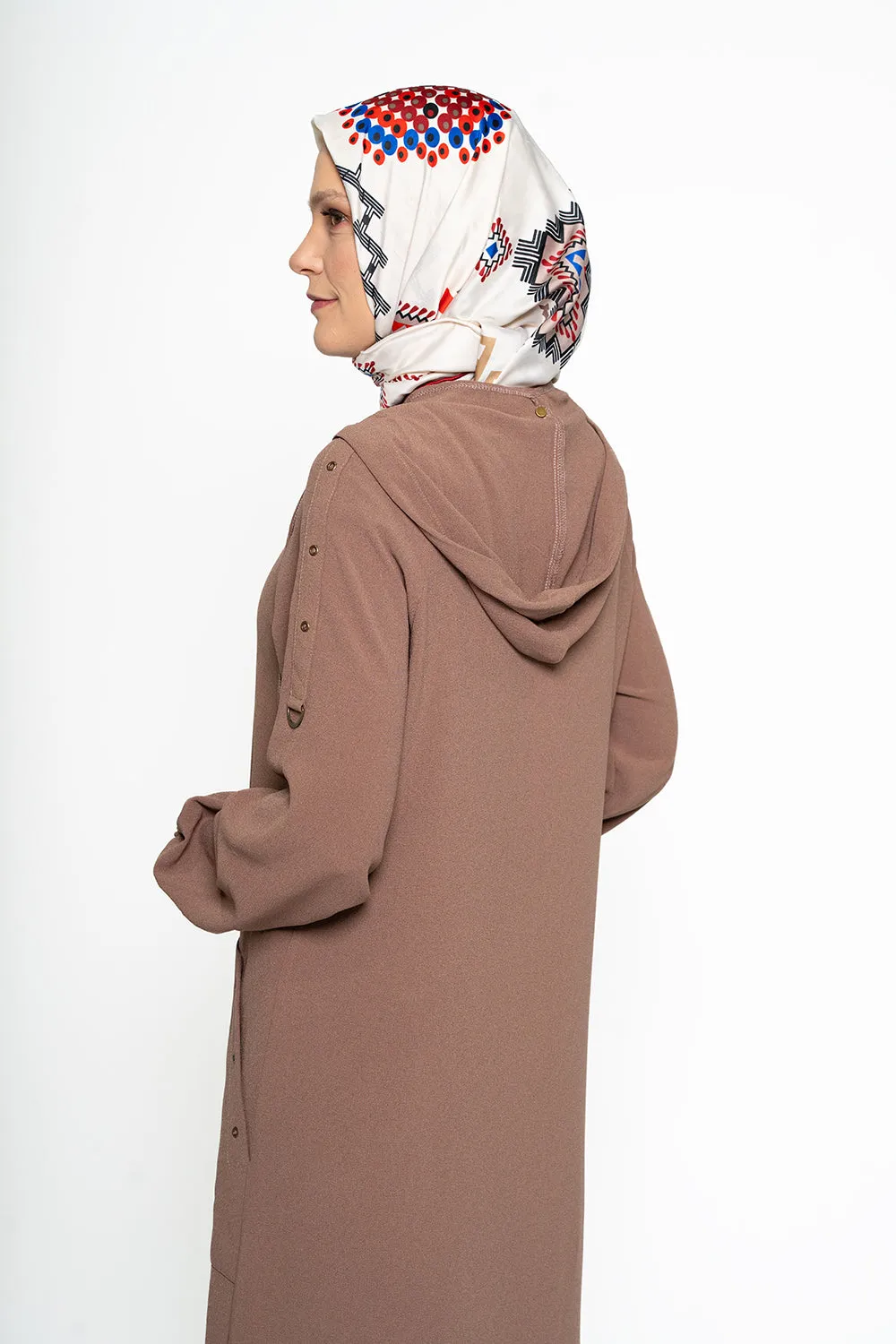 Earthy Pocketed Modest Turkish Jilbab | Brown