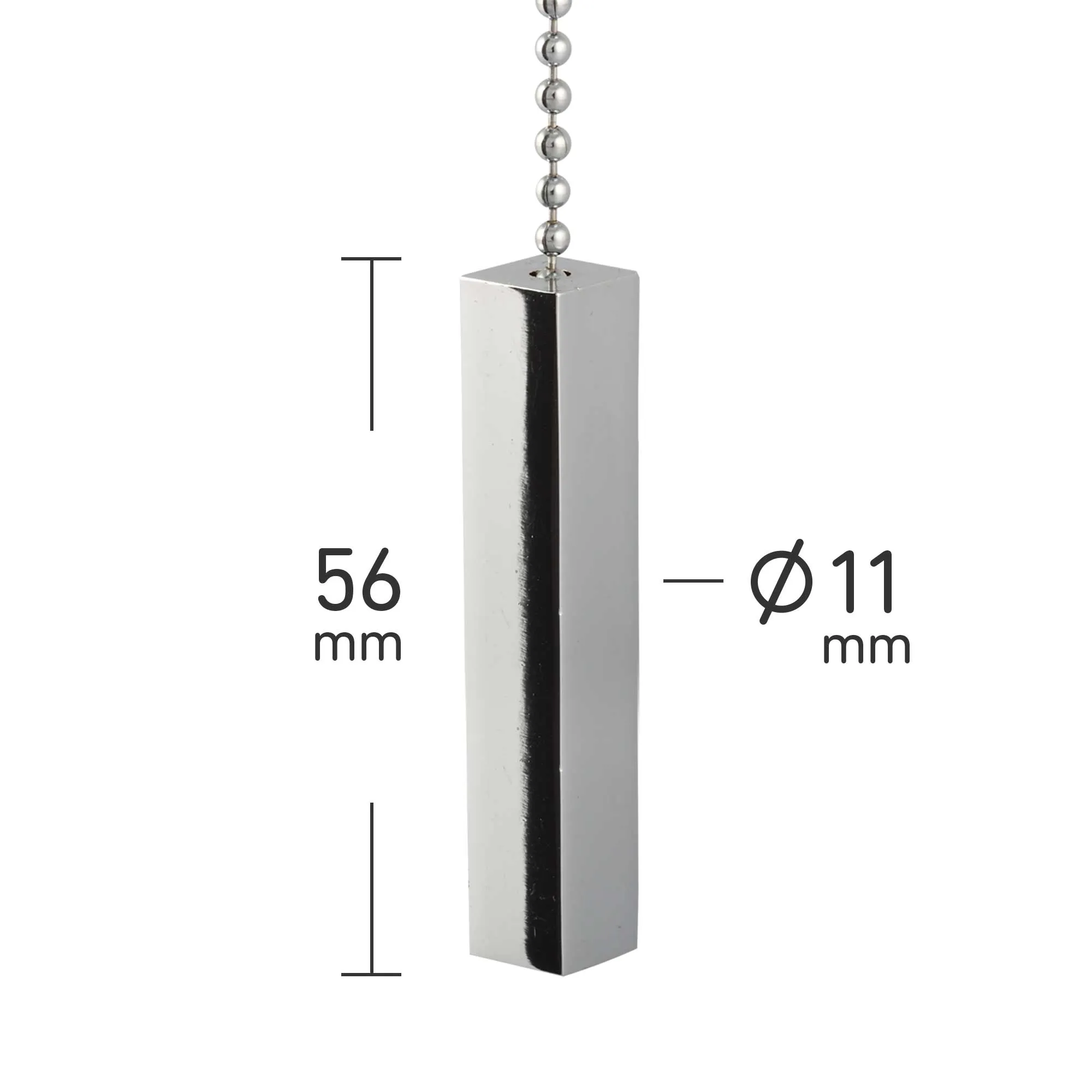 ElekTek Premium Chrome Bathroom Light Pull Switch Kit and Chain Bundle