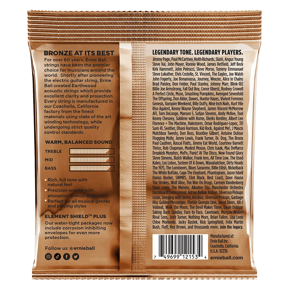 Ernie Ball Earthwood 12-String Light Phosphor Bronze Acoustic Guitar Strings